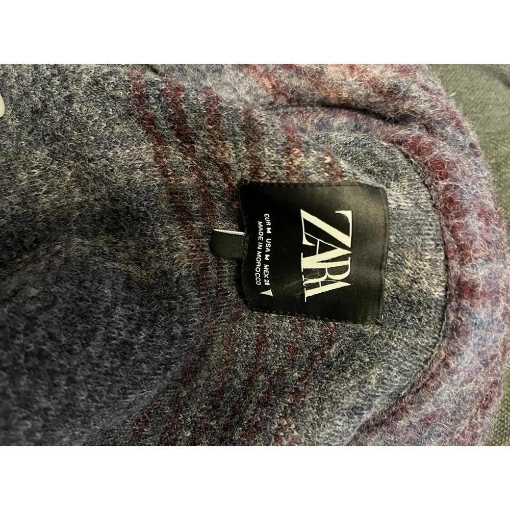 Zara wool blend plaid shacket coat M - Picture 8 of 8
